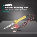 Hot Sale 12V DC 40W Car Auto Crocodile Batt*ery Clip Powered Electric Soldering Iron. 