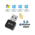 Mini Size USB Bluetooth 5.0 Dongle and EDR for PC Wireless Transfer for Bluetooth HeaDongle dphone Speakers Mouse. 
