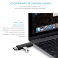 D-188 3 in 1 TF & USB to Micro USB & Type-C Card Reader OTG Adapter Connector. 