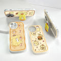 AMORVOR for Samsung A04 Back Cover (With Free Holder) Cute Lovely Soft Wavy Phone Case Camera Protection Transparent TPU Soft Cover. 