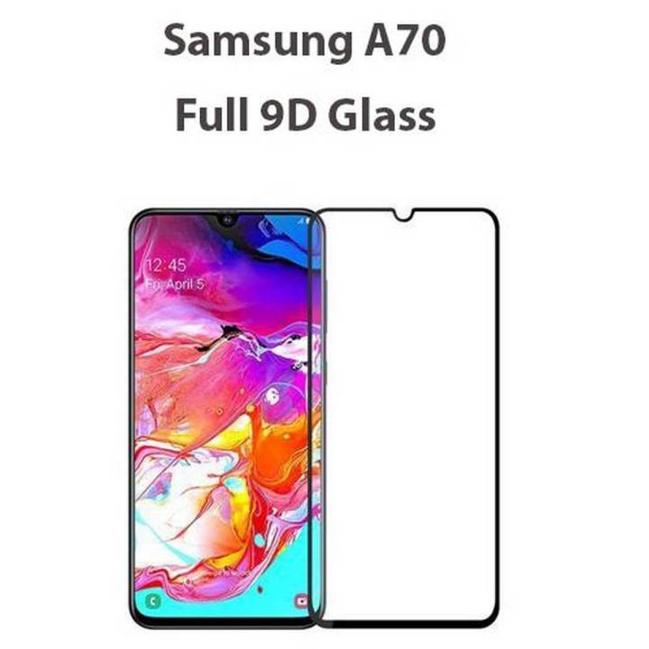 Samsung Galaxy A70 Full Black 9D5D6D10D11D21D Tempered Glass Screen Protector Full Glue Edge To Edge For Samsung Galaxy A70