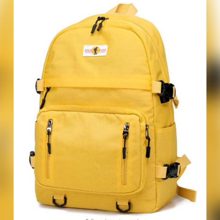 School bag for boys and girls ( yellow and blue ) also usable for 15.5 inch laptop