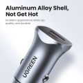 UGREEN 30W Car Charger Dual Port QC 4.0 3.0 Fast Charging For iPhone 16 15 Xiaomi Huawei Samsung Supercharge Type C Charger. 