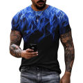 Fashion flame 3D printed T shirt men Street hip hop T-shirt summer fire pattern casual street pop mens short sleeve tshirt top. 