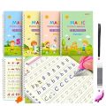 Pack of 4 Magic Practice Book with 1 Pen And 10 Refill | Set of 4 Magic Notebooks | Practice Notebooks For Kids | Notebooks For Kids. 