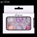 New Monja 6Color Chameleon Nail Art Holographic equin Glitter Flake UV Gel Polih Heart tar elf-adheive parkle DIY Decor. 