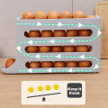 4 Layers Automatic Rolling Egg Holder Rack Kitchen Refrigerator Egg Dispenser Fridge Egg Storage Box Kitchen Storage Container 1Pcs. 