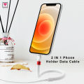 Flexible Bending Stand Lazy Bracket 2-in-1 iPhone Charger and Holder. 