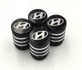 HYUNDAI valve caps ALUMINUM valve caps 4 pcs.. 