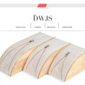 High-end Jewelry display Stylish Solid wood Black Necklace stand Curved design Beige Bracelet holder for Retail stores Home. 