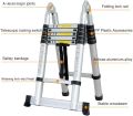 Heavy Duty 12.5FT / 14.5FT / 16.5FT / 18.5FT /  21.5FT / 26.5FT - A-Frame Telescopic Ladder Aluminium Portable Multi-Purpose Extension Ladder Telescoping Ladder, Extension Ladder for Household, INDOOR AND Outdoor Work. 