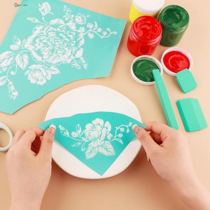 Sticky Silk Screen Printing Stencil Reusable Self-adhesive Letter Stencils for Diy Crafts Home Decor Perfect for T-shirts Bags Wood Projects Easy to Use Clean Silk Screen Printing Stencil