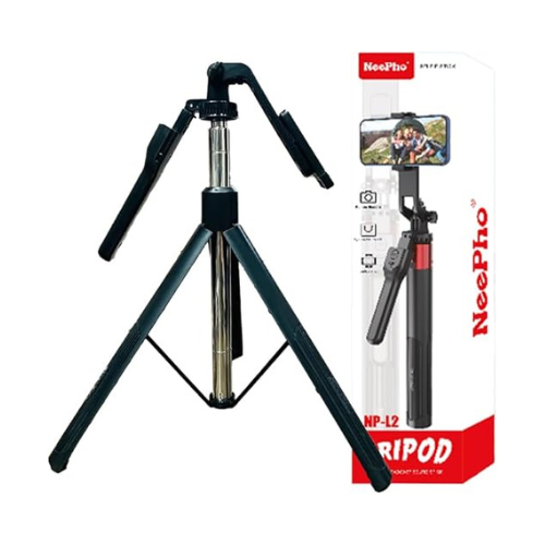 Neepho NP-L2 3-in-1 Selfie Stick & Tripod with Adjustable Height, Bluetooth Remote, and Universal Smartphone Compatibility + Gimbal