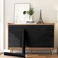 Black Wood Contact Paper Peel and Stick Self-Adhesive Wallpaper,Decorative Vinyl Film for Countertop Cabinets,Easy to Clean. 