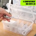 Plastic Organizers for daily use Storage Box with Dividers and Multiple Compartments | Stackable PVC Organizer for Jewelry, Earings, Rings & Small Accessories. 