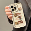Painted Bear for Samsung A32 Phone case A21S Stereo Coffee A51 Creative Cartoon Protective Cover. 
