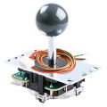 Original Sanwa Denshi JLF-8YT Joystick & 8 Pcs Sanwa OBSF-30 Push Buttons - Complete PC DIY Fight Stick Kit - Professional Tournament Joystick. 