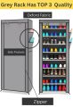 Zipper Shoe Rack Organizer with Full Cover Washable Oxford Fabric Quality Shoe Storage Cabinet Foldable DIY Shoe rack Closet. 
