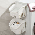 WUQA bathroom small hanging basket wall-mounted storage basket plastic bathroom storage basket bath basket kitchen ginger. 
