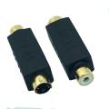 S-Video Male to RCA Female Composite Video Adapter Plug Converter, Mini Din 4 PIN Coupler Extension Connector Adapter. 