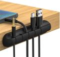 Cable Holder Clips, Self Adhesive Silicone Clips, for USB Desk, Nightstand, Power Cord, Mouse Cable, PC Cable, Office and Home. 