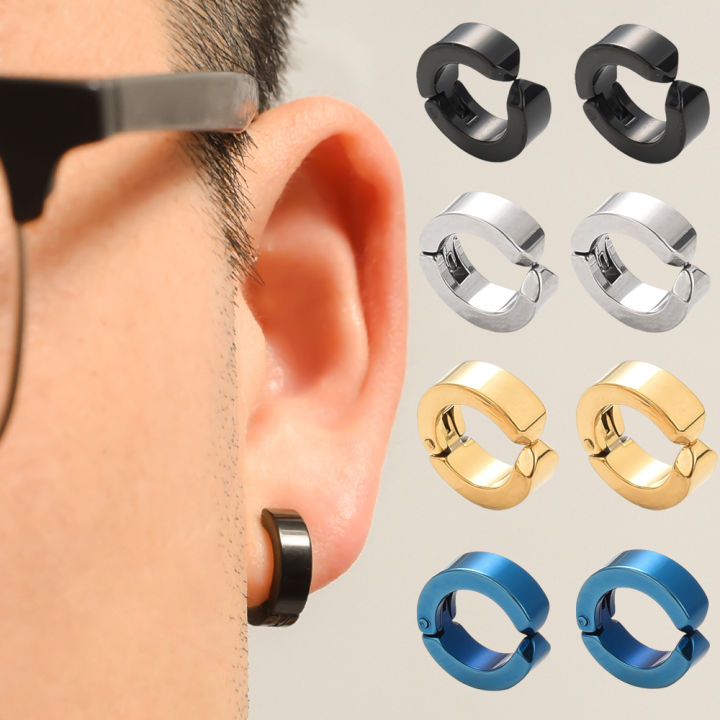 Punk Mens Strong Magnet Magnetic Ear Stud Set -Non Piercing Earrings -Earrings Gift for Boyfriend Lover Jewelry
