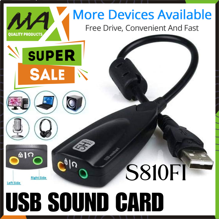 Sound Card good Sound 5H V2 USB 7.1 High Quality Channel 3D External Sound Card Adapter.