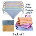 Baby Langot Cotton Triangle Shape Nappy for New Born Baby Pack of 6 Pcs 12 Pcs- Cotton Cloth Diapers/Langot for Babies 0-6 Months Double Layer Nappies Washable and Reusable Langoties (Triangle Shape) Langoot At HHABIB. 