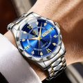 BINBOND Men's Waterproof Luminous Dual Calendar Watch, Trendy Quartz Watch. 