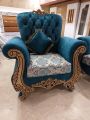 MF Furnishing & Co Tufted Royal 5 Seated Sofa Set 3+1+1 In Order Velvet Fabric + Printed Seats Tufted Back. 