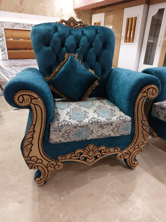 MF%20Furnishing%20&%20Co%20Tufted%20Royal%205%20Seated%20Sofa%20Set%203+1+1%20In%20Order%20Velvet%20Fabric%20+%20Printed%20Seats%20Tufted%20Back%20-%20Image%203