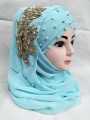 ladies Fancy Hijab New Available Bunch Turkish Bridal Stylish Scarf. 