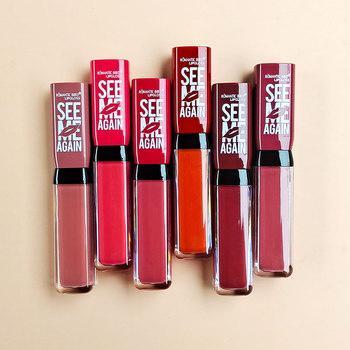 6 Color Nude Red Liquid Lipstick See Me Again Velvet Long Lasting Matte Lip Gloss