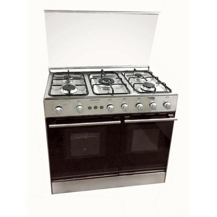 Cooking Range 5 burners with Glass cover 34 x 22" x 34""
