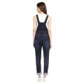 Girls women navy blue denim romper jumpsuit. 