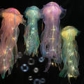 Color DIY Jellyfish Lamp Lantern Mermaid Parti Jellyfish Light Lantern Girls Happy Under The Sea Theme Birthday Party Decor. 
