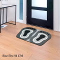 Foot Shape Bath Mat Water Super Absorbent Non-Slip, Water Absorbent Anti Slip Floor Carpet for Bathroom, Shower Room, Tub, Entryway, Kitchen, Sink Size: 70 x 50 CM. 