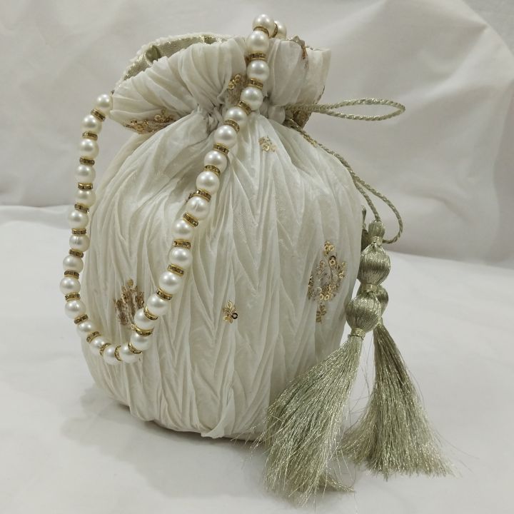 Embroidered fancy potli clutch golbag for wedding parties and gift