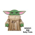 【Funny Bunny Toy Store】Single Starwars Jedi Baby Yoda Darth Vader Obi Wan Models Leia Rey Building Blocks Children. 