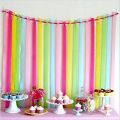CRAPE PAPER RIBBON ROLLS FOR PARTY DECORATION ( PACK OF 12 RIBBONS ). 