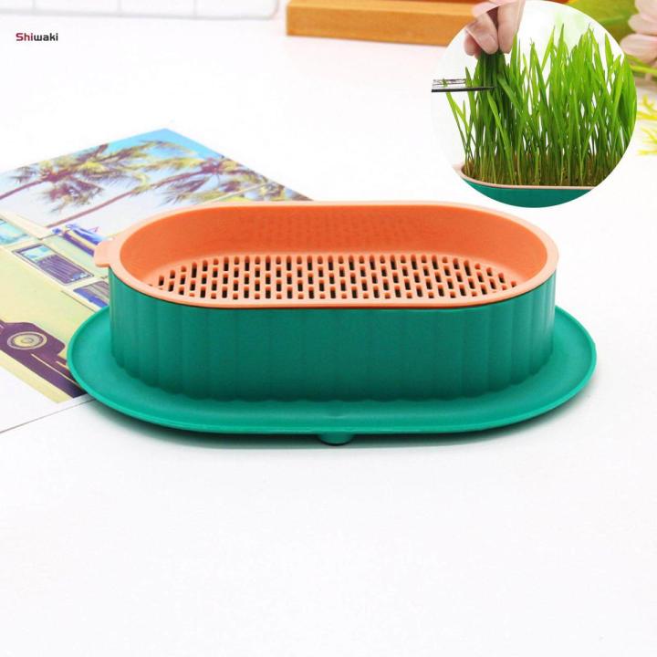 Tray Catnip Cultivation Box Wheatgrass Grower Detachable Pet Cats Grass Growing Cats for Microgreens Home