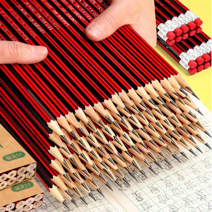 20/10 Pcs / Lot Sketch Pencil Wooden Lead Pencils HB Pencil With Eraser