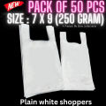 Pack of 50 Biodigradable Plastic Shopping Bags, shoppers , Bags, multiple sizes available plastic shopper. 