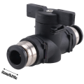 Push Connect Valve Ball Valve Air Flow Control Valve Quick Connect Valve Tube Fittings 3 Pack Easy to Use. 