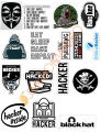 10 Pcs Black and White Hackers 2.0 Stickers Pack For Laptop,Desk, Notebook and  Mobile covers DIY Stickers - JangoMango Store. 
