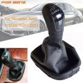 Car Gear Shift Knob For Mercedes Benz C Class W203 S203 High Quality 5 6Speed Stick Lever Knob Shifter Leather Gaitor Boot Cover-6 Avantage. 
