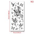 1 Sheet Waterproof Temporary Tattoo Sticker 3D Butterfly Tattoo Flash Transfer Tatoo Leg Arm Hand Foot For Women Body Art. 