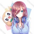 Kawaii Anime Girl Nakano Miku Sticker Decal PVC Laptop Home Wall Vinyl Decal Car Decoration. 