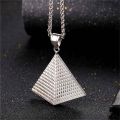 Egyptian Pyramid Necklace men 316L Stainless Steel wheat Chain women Egypt Jewelry Medallion collar necklace. 