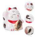 Cat Bank Piggy Lucky Kidsmoney Fortune Maneki Neko Banks Chinese Cutewaving Cartoon Saving Box Japaneseasiananimal Figurine. 
